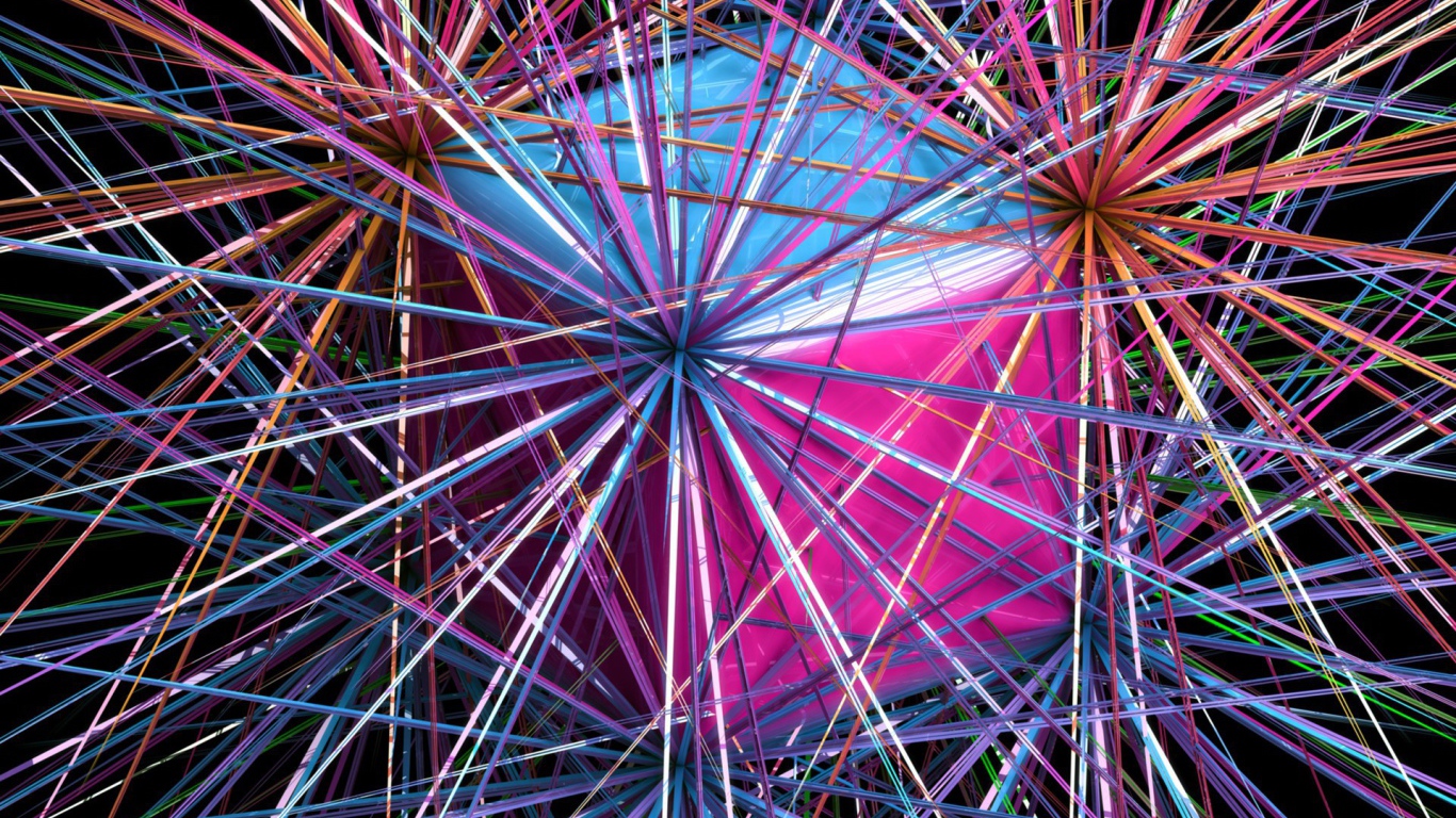 Куб и линии