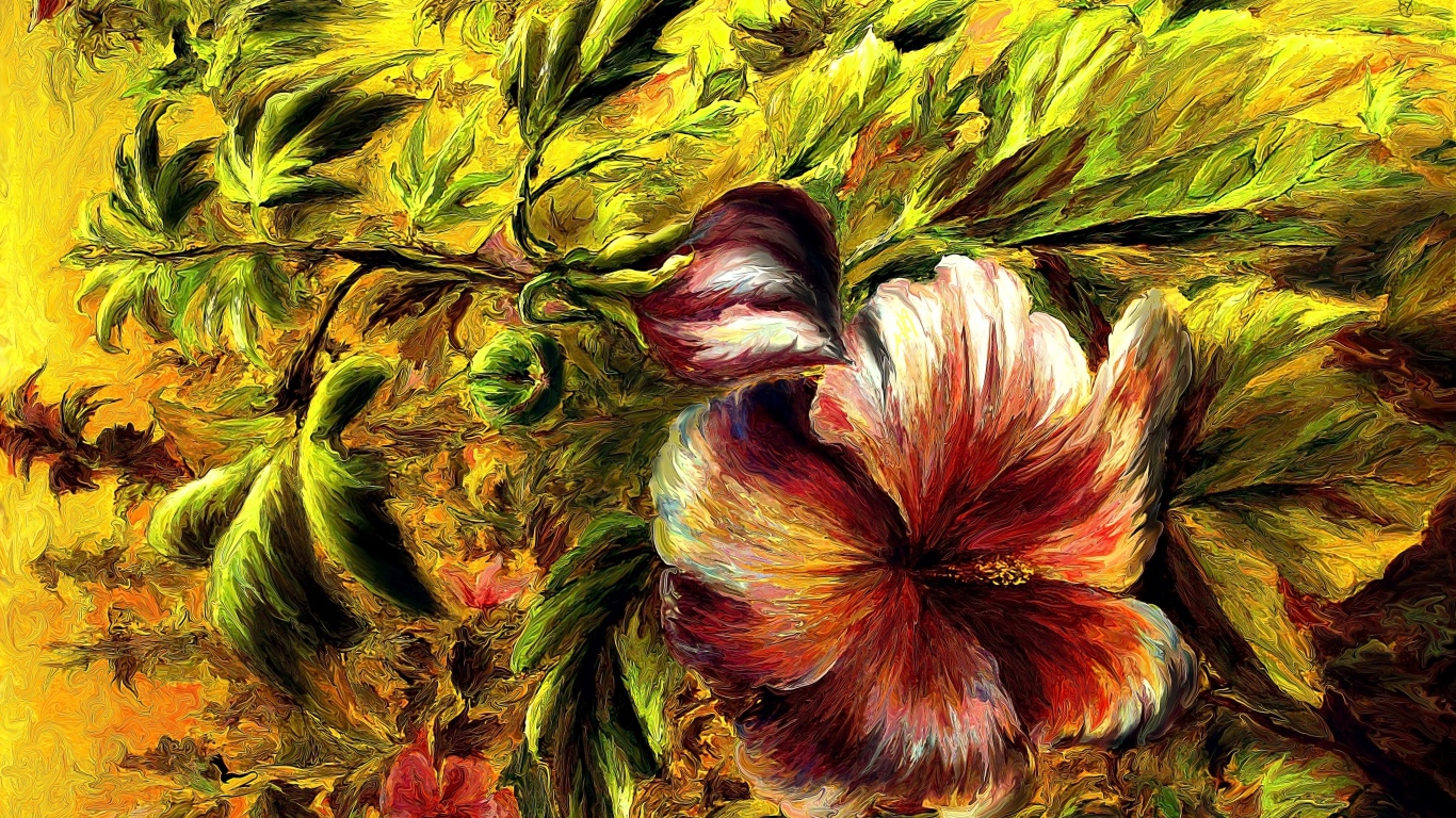 Картина с цветком