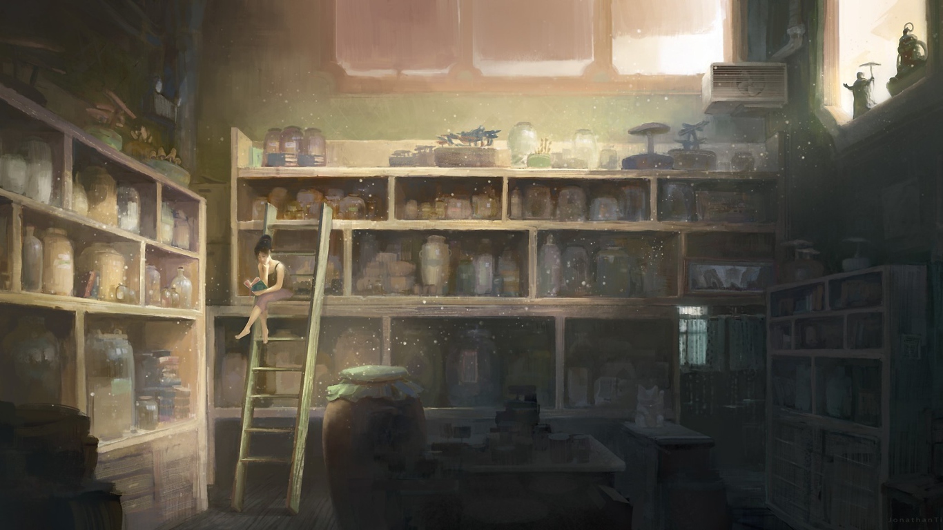 Девушка читает книгу