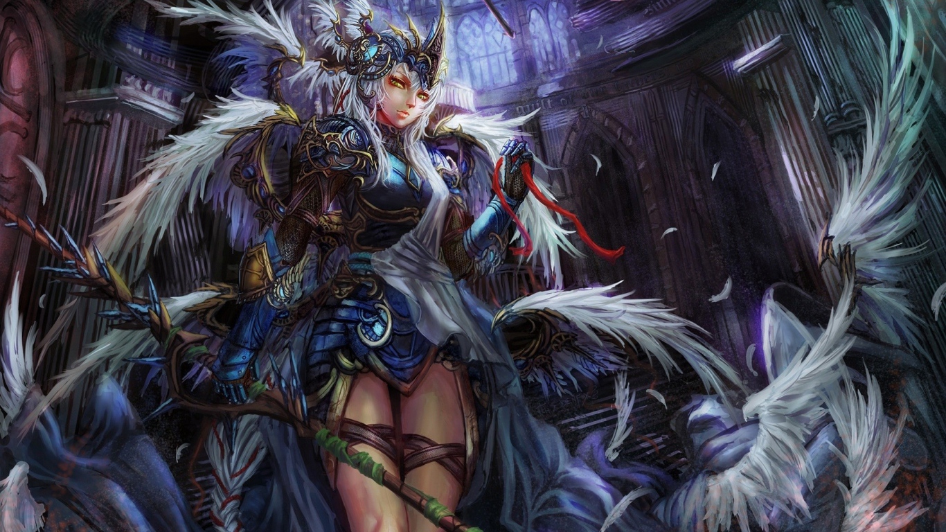 Девушка в перьях