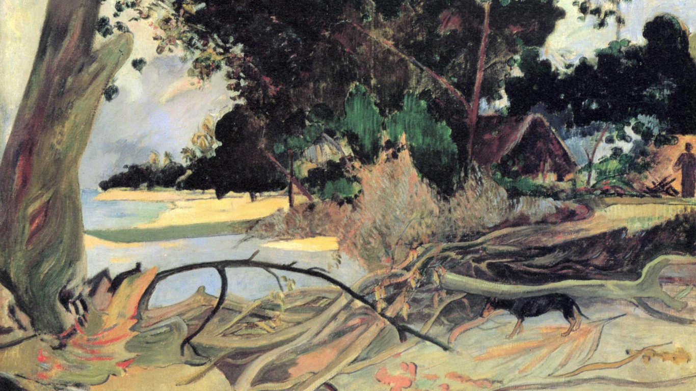 Картина Сезанна - ветвистое дерево