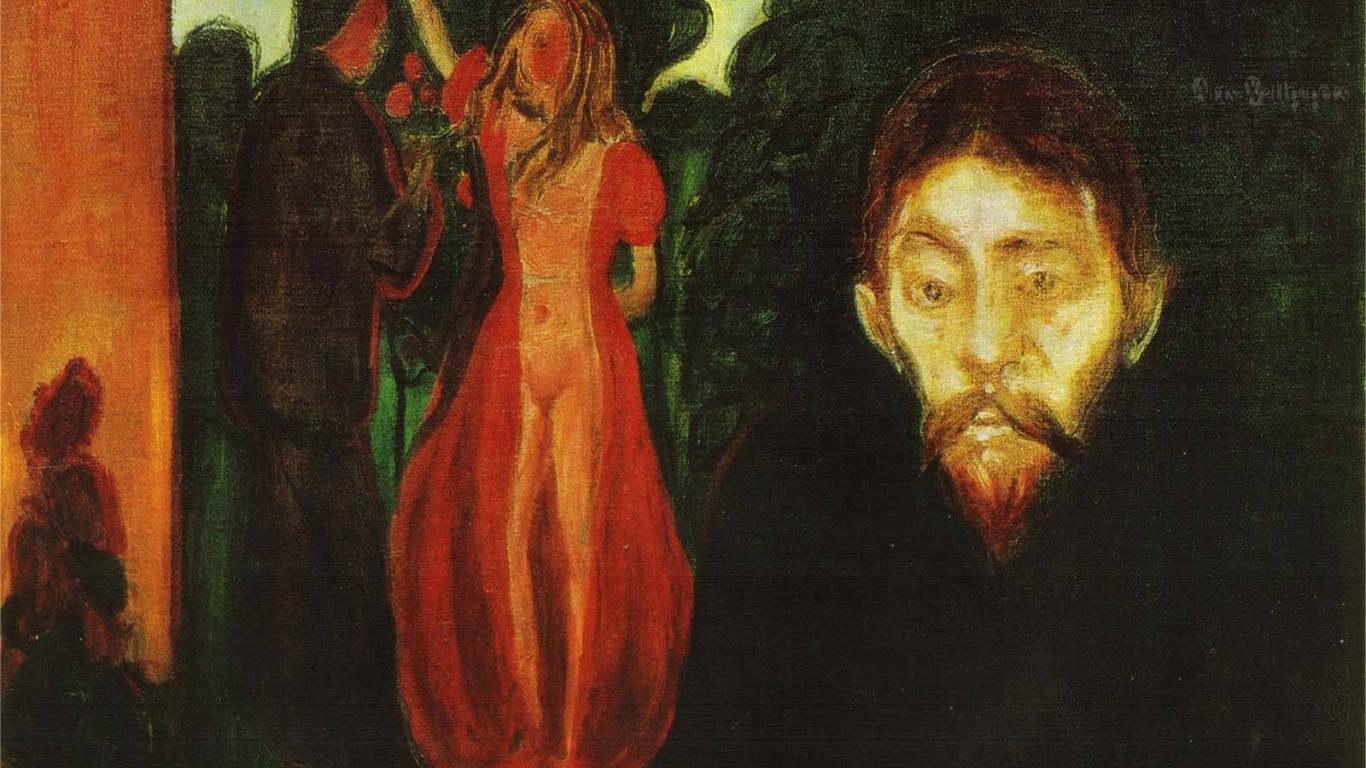 Картина Эдварда Мунка - Ревнивый человек