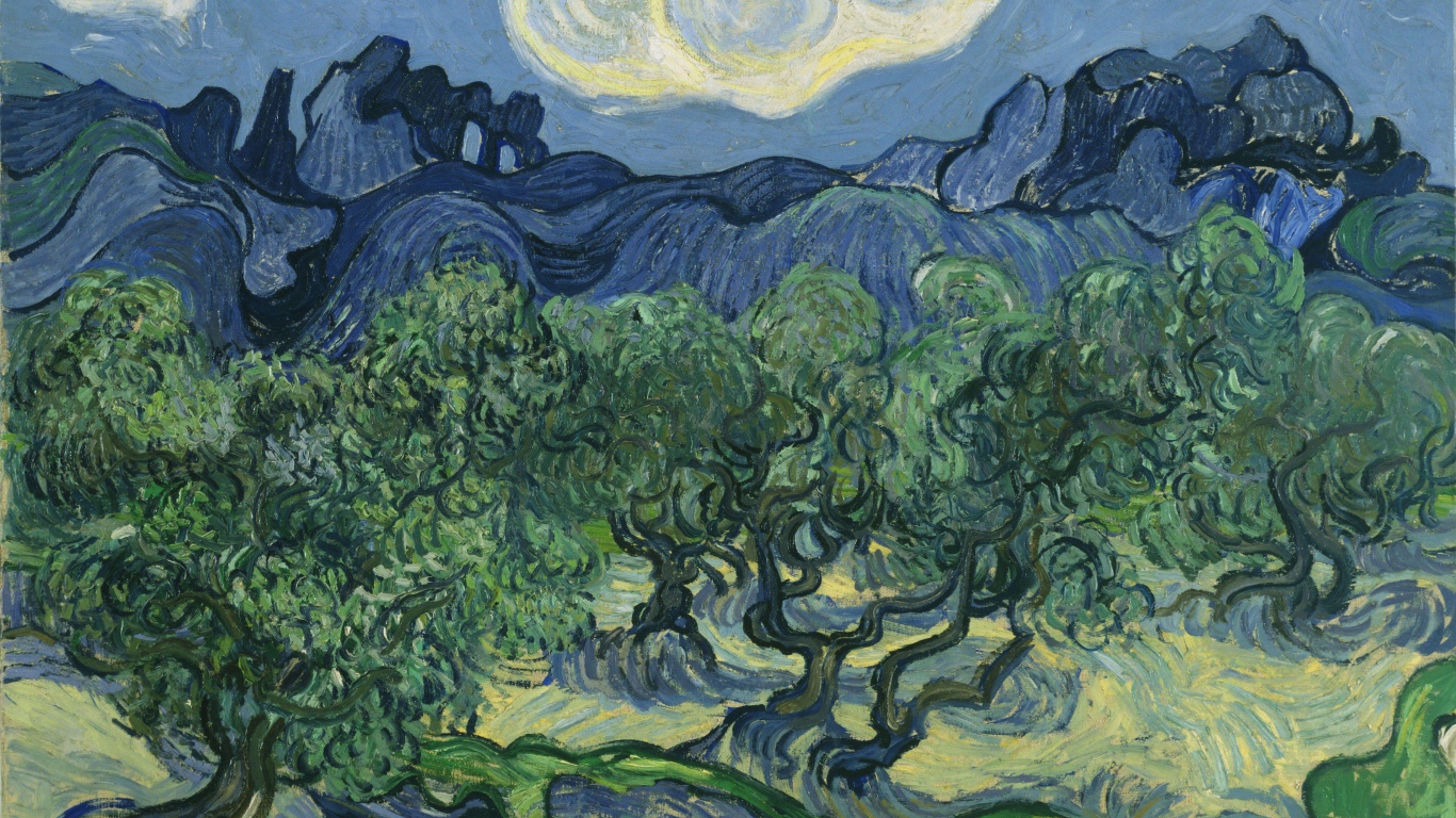 Картина Винсента Ван Гога - Оливковые деревья