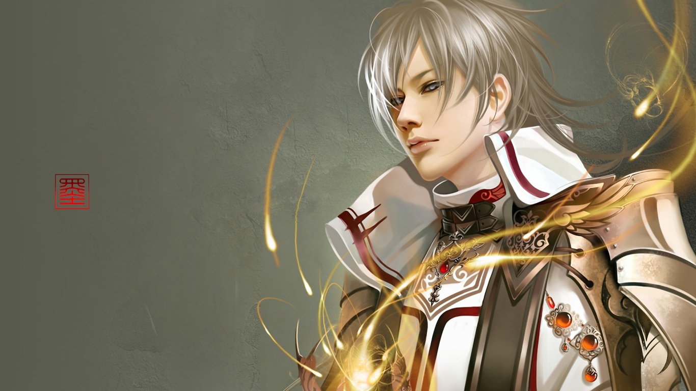 Парень на сером фоне