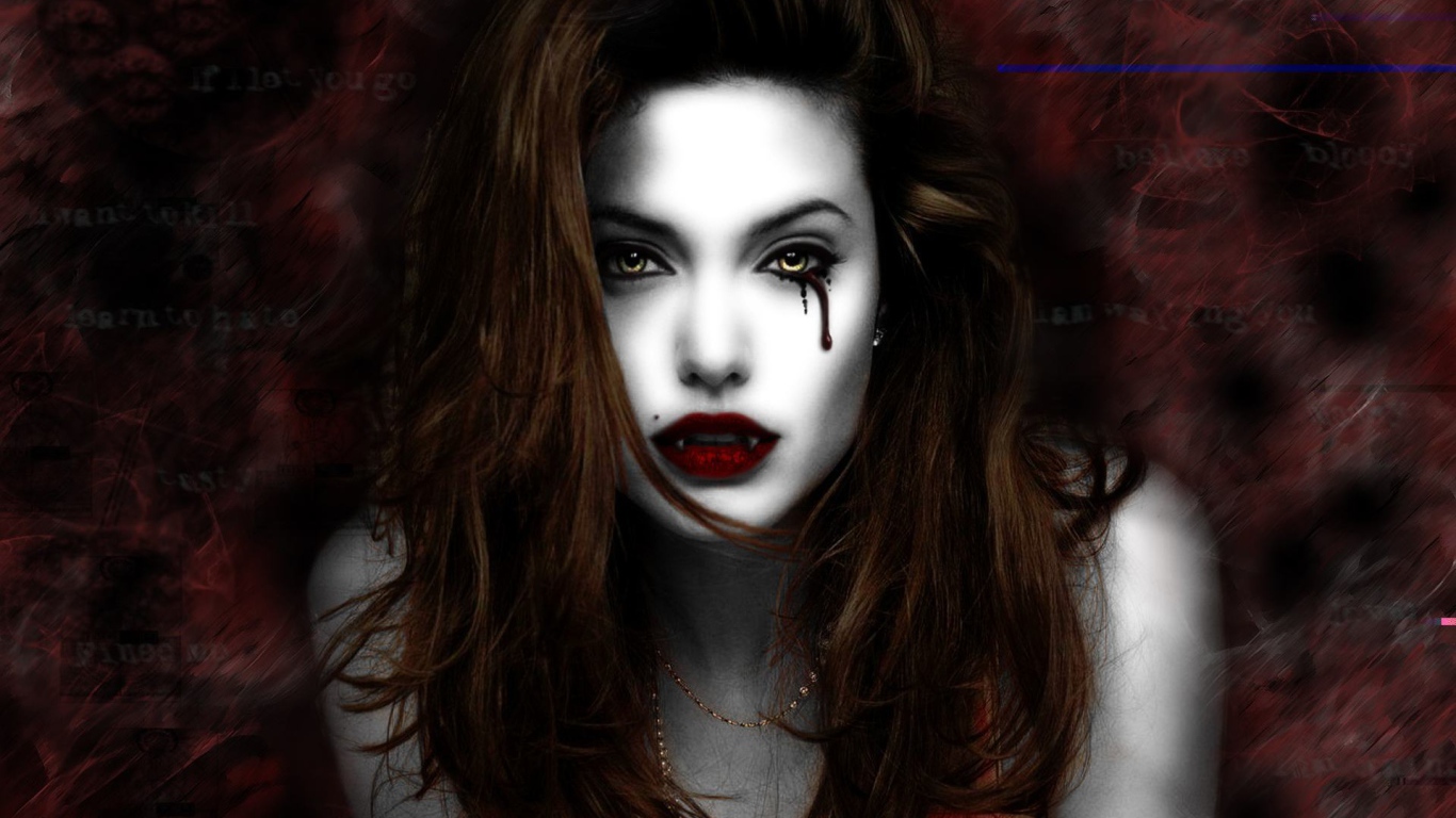 Прическа у девушки вампира