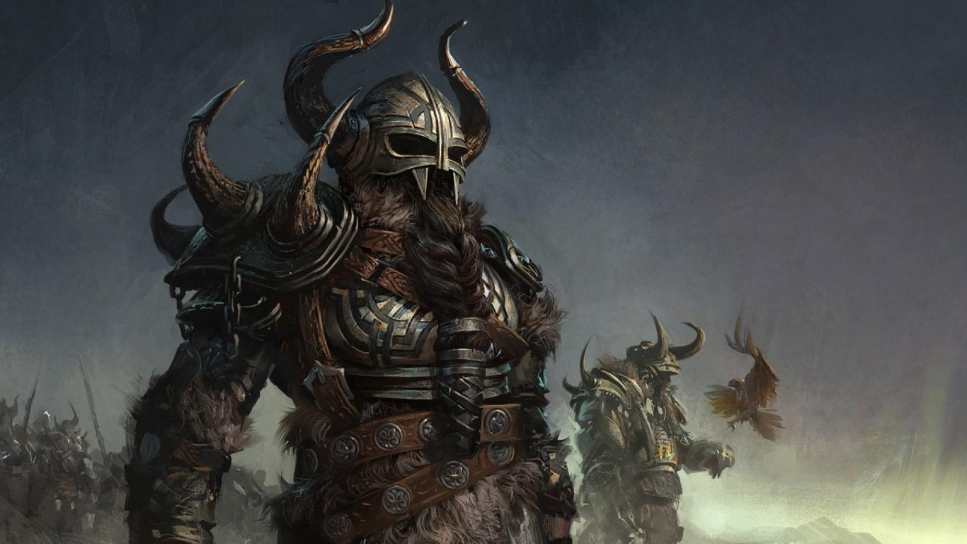 Рогатый шлем викинга