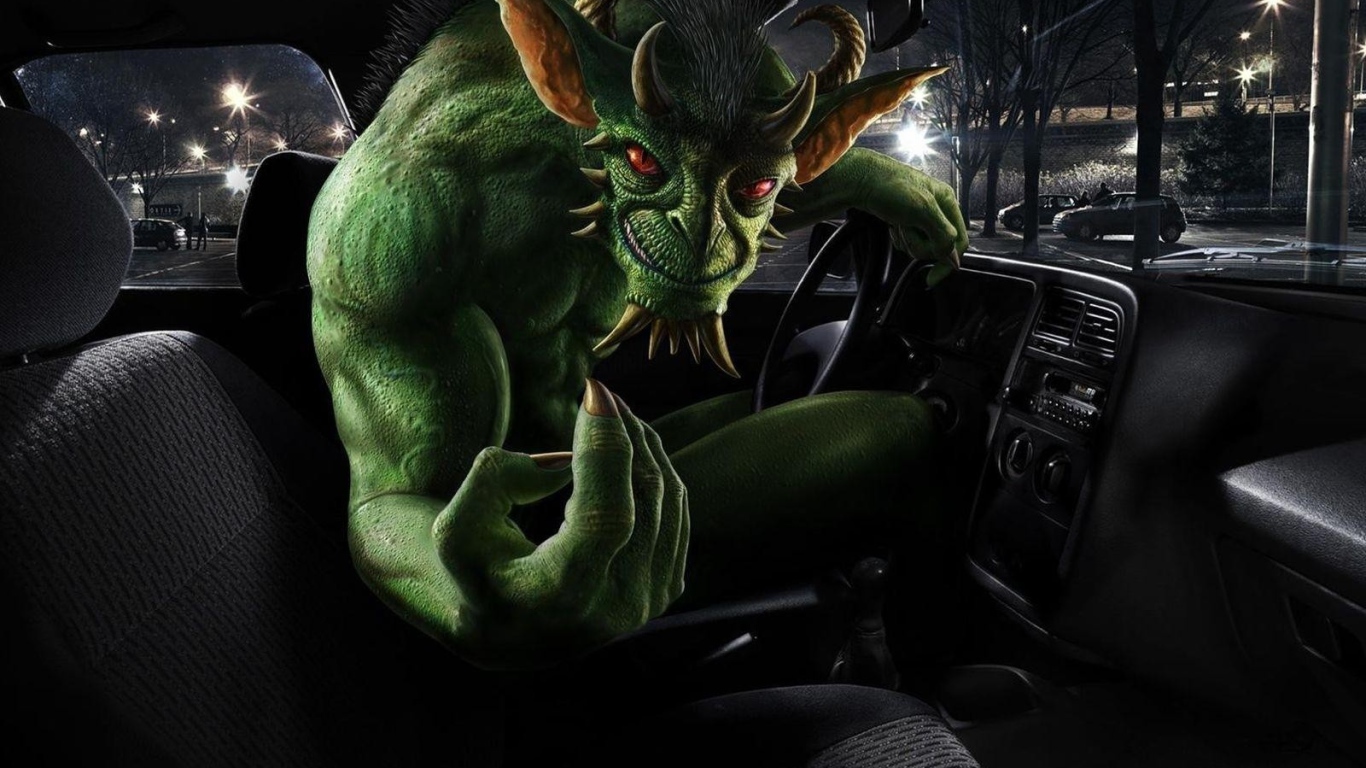 Монстр в автомобиле
