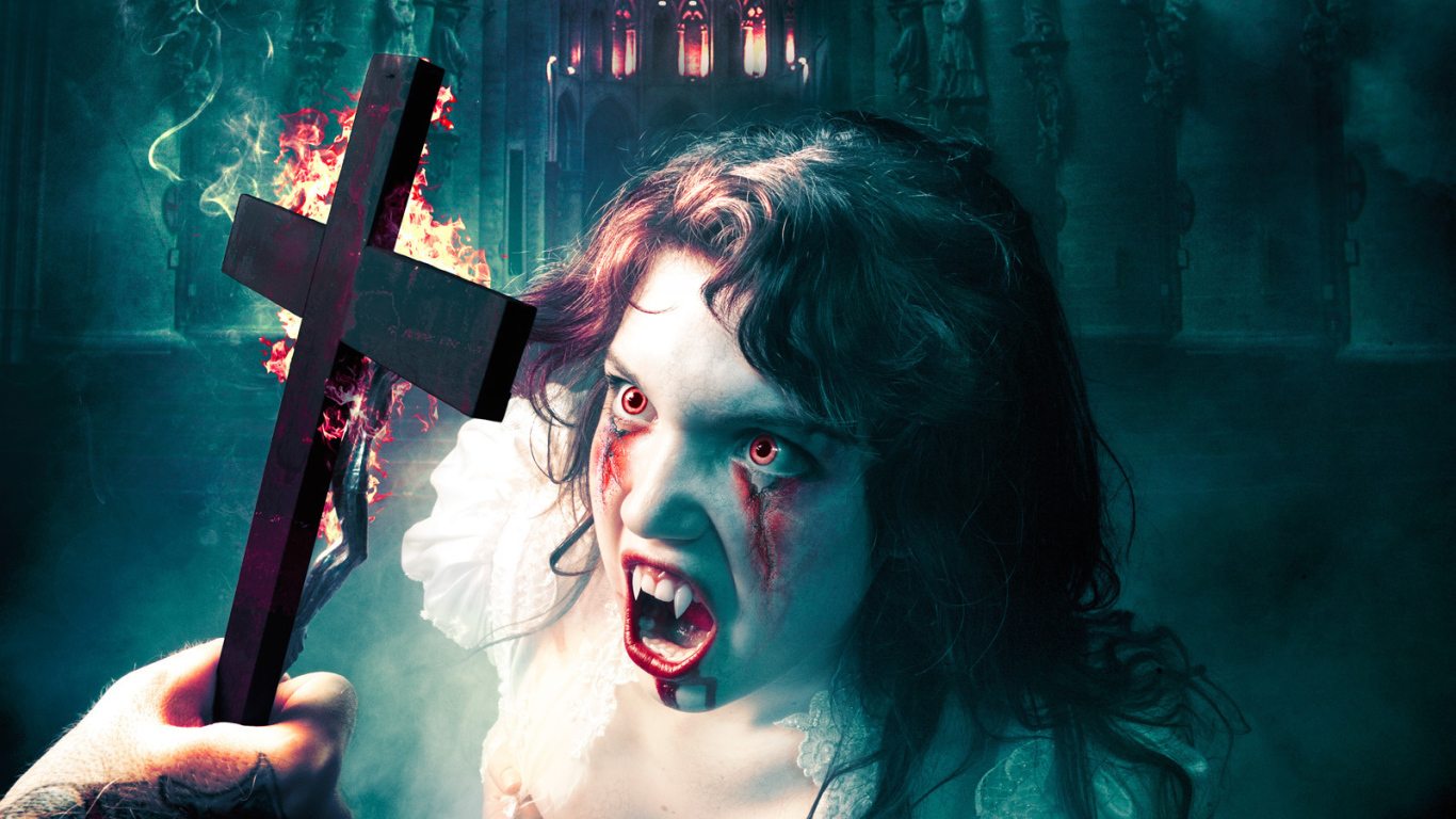 Борьба с девушкой вампиром