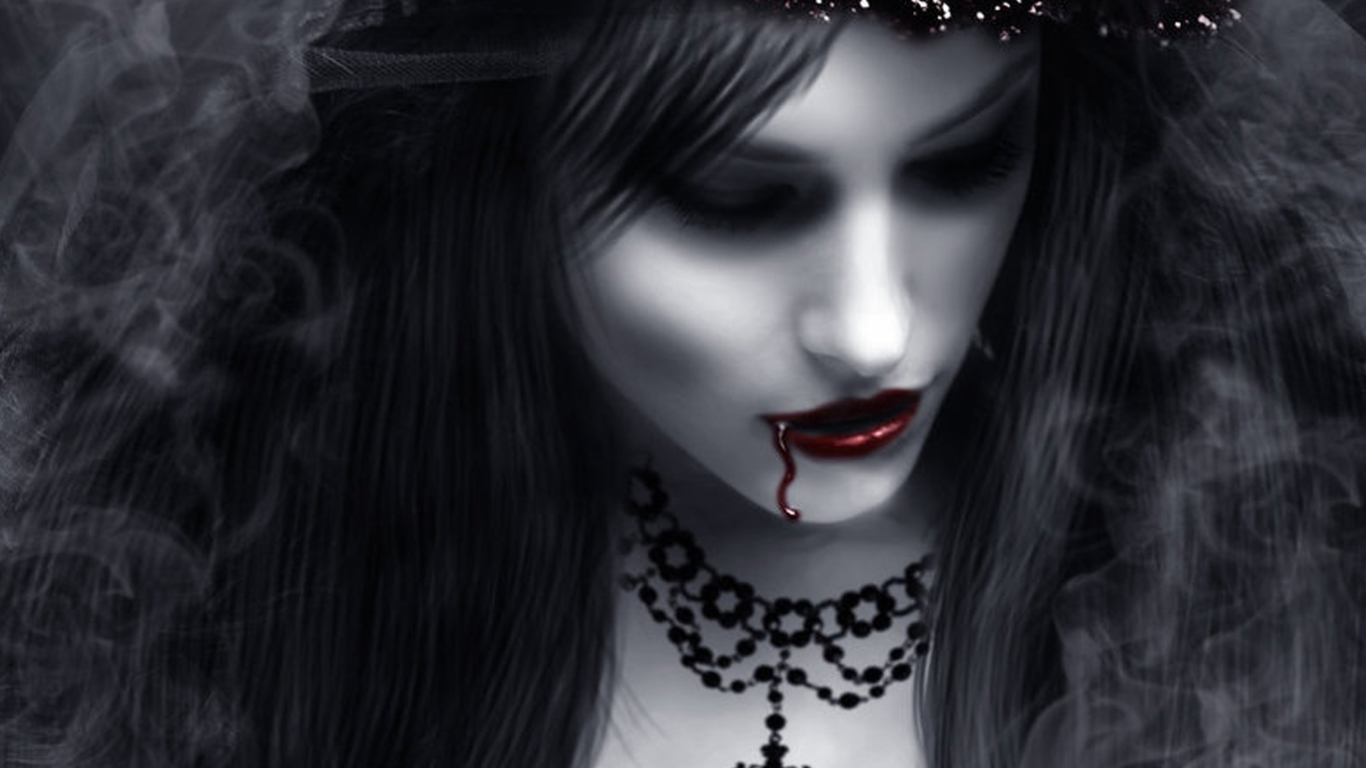 Вампир девушка с крестом