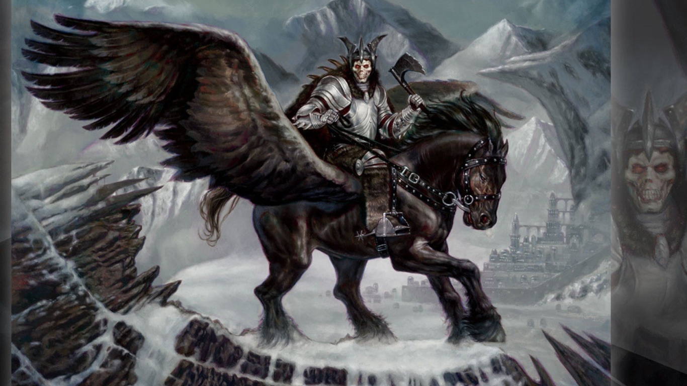 Воин на крылатой лошади