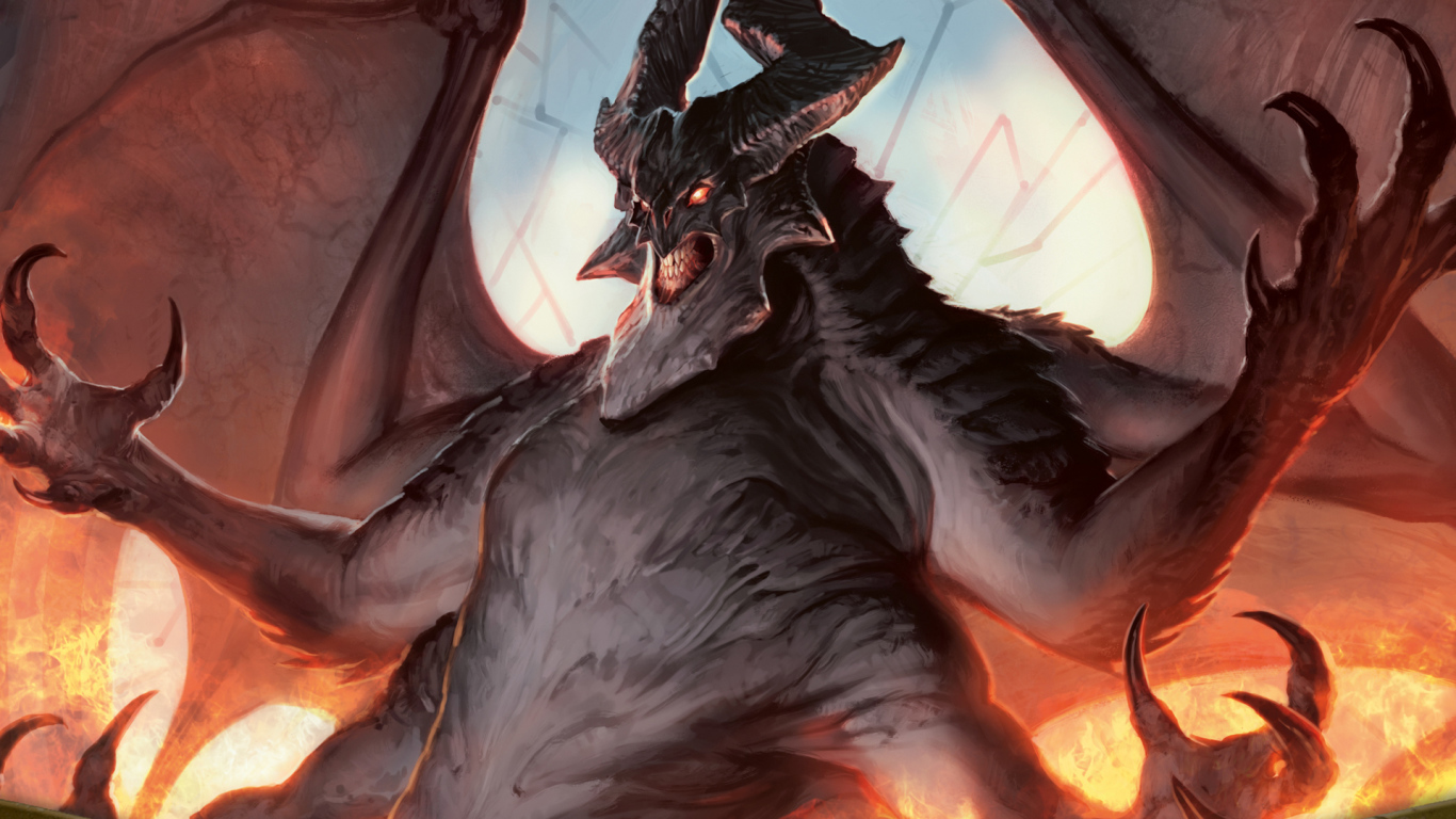 Крылатый монстр с когтями