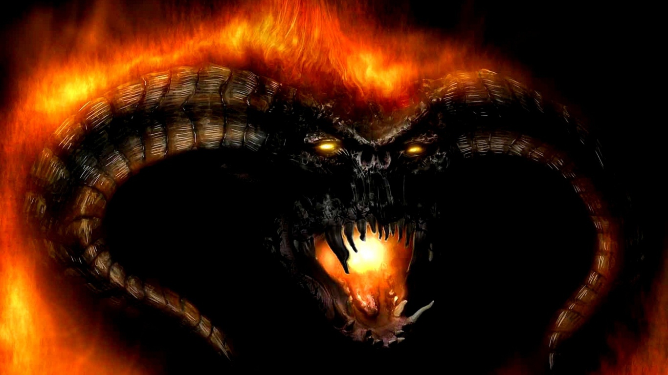 Огненный рогатый зверь