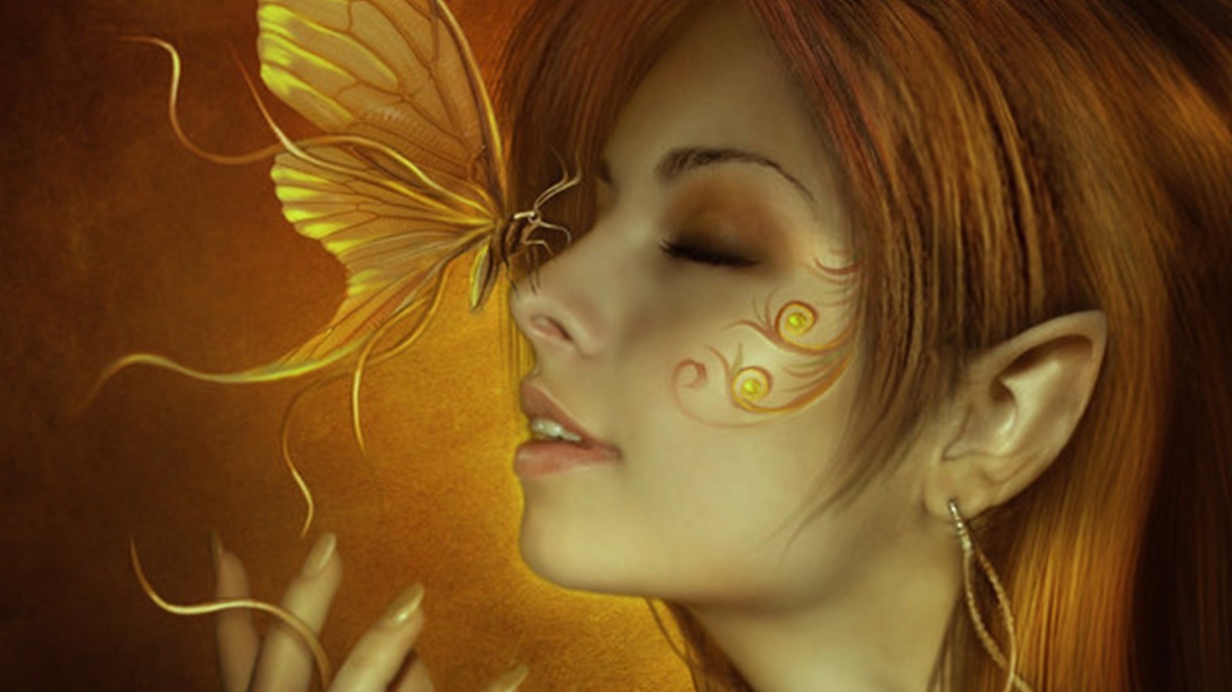 Бабочка на носу