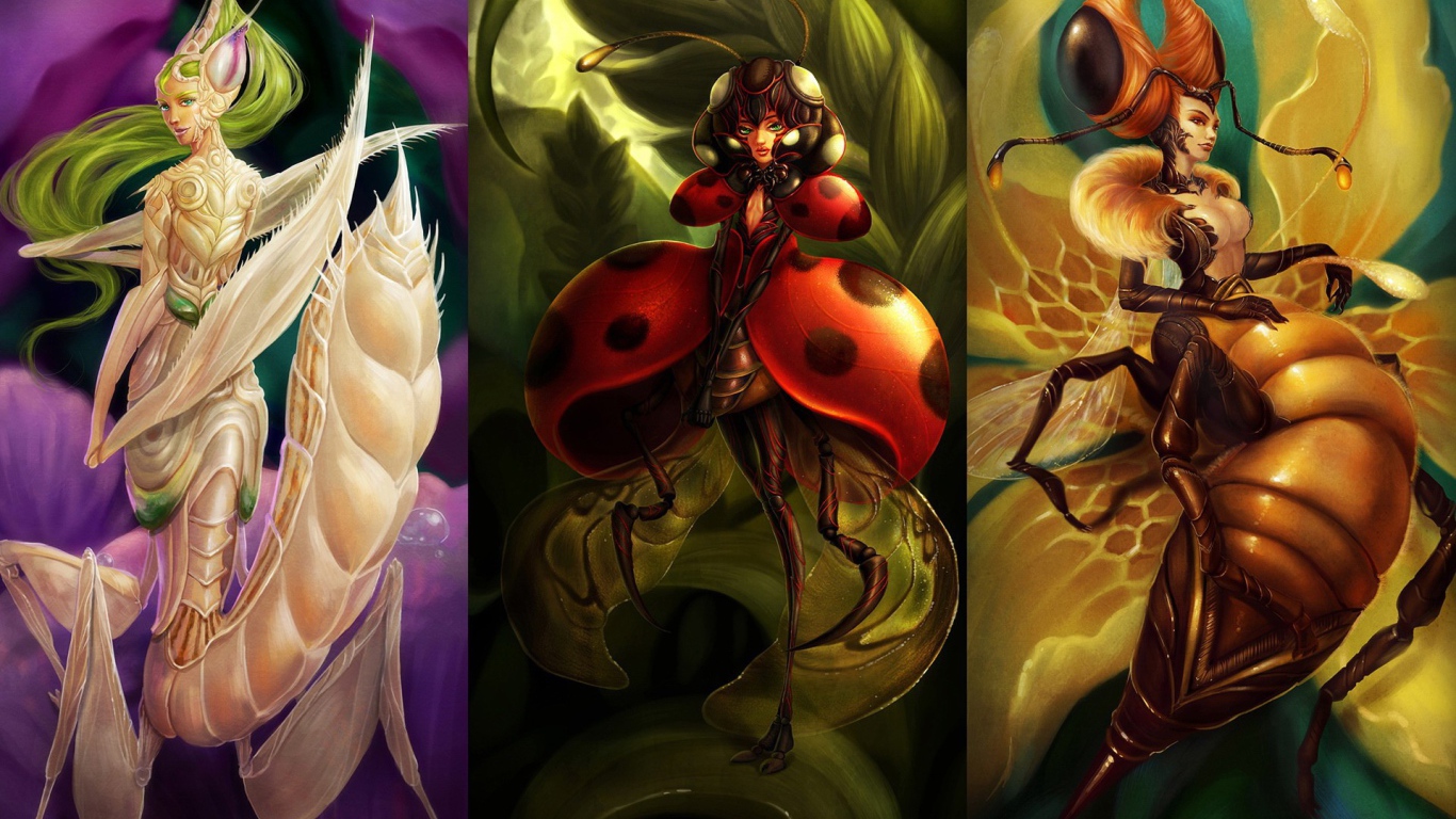 Насекомые девушки