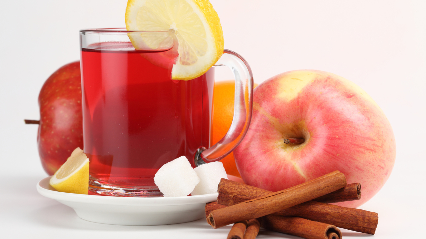 Чай с сахаром и лимоном