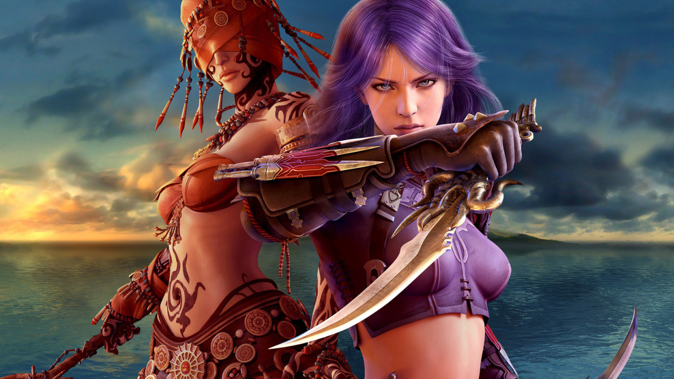 Девушки с оружием из видео игры