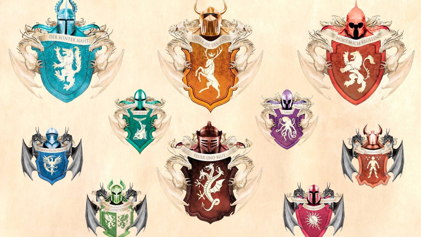 Гербы воинов из игры