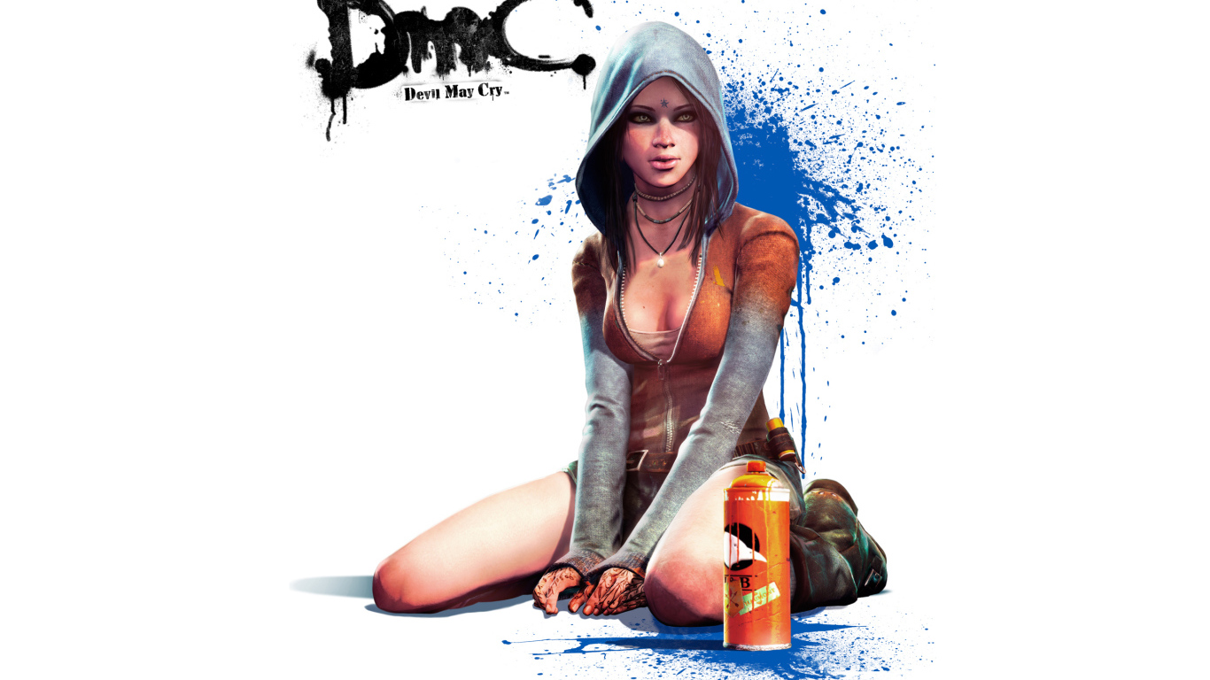 Девушка с баллончиком краски