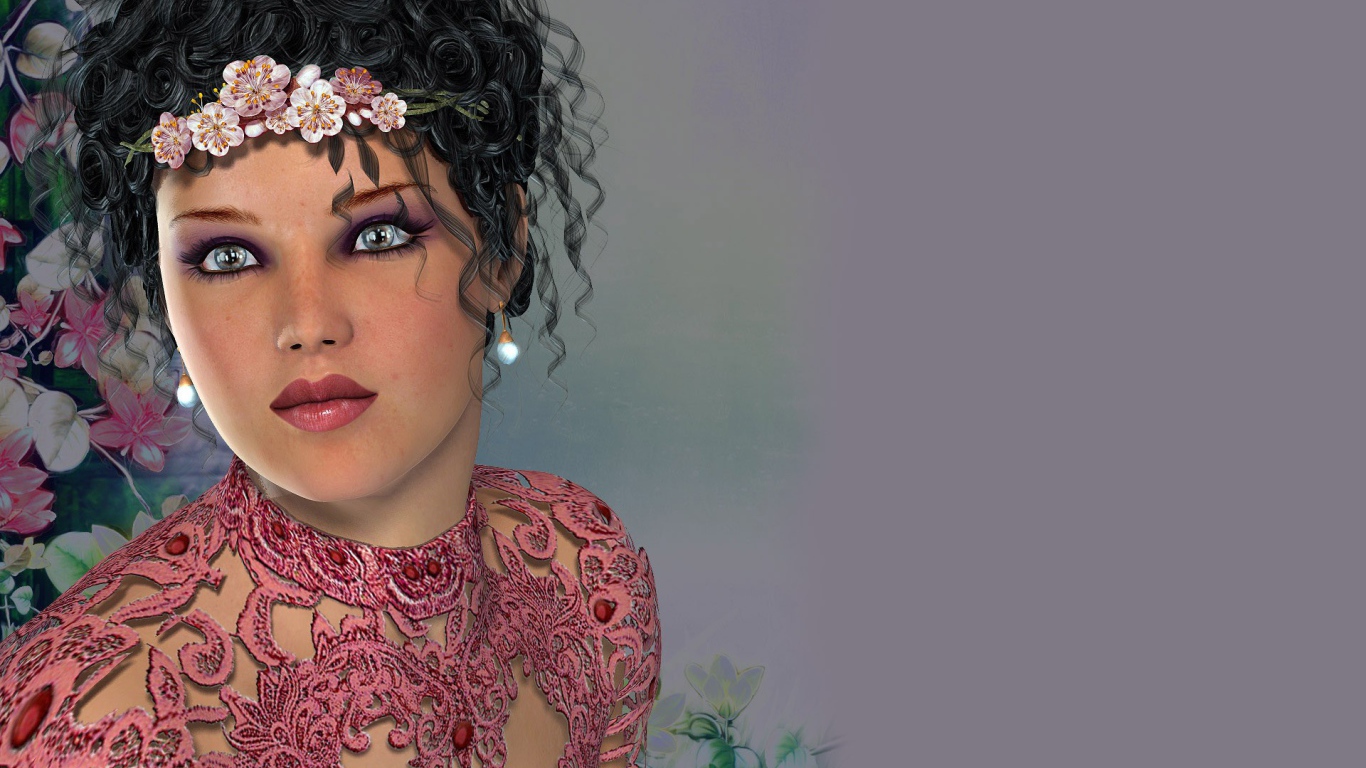 Девушка с диадемой