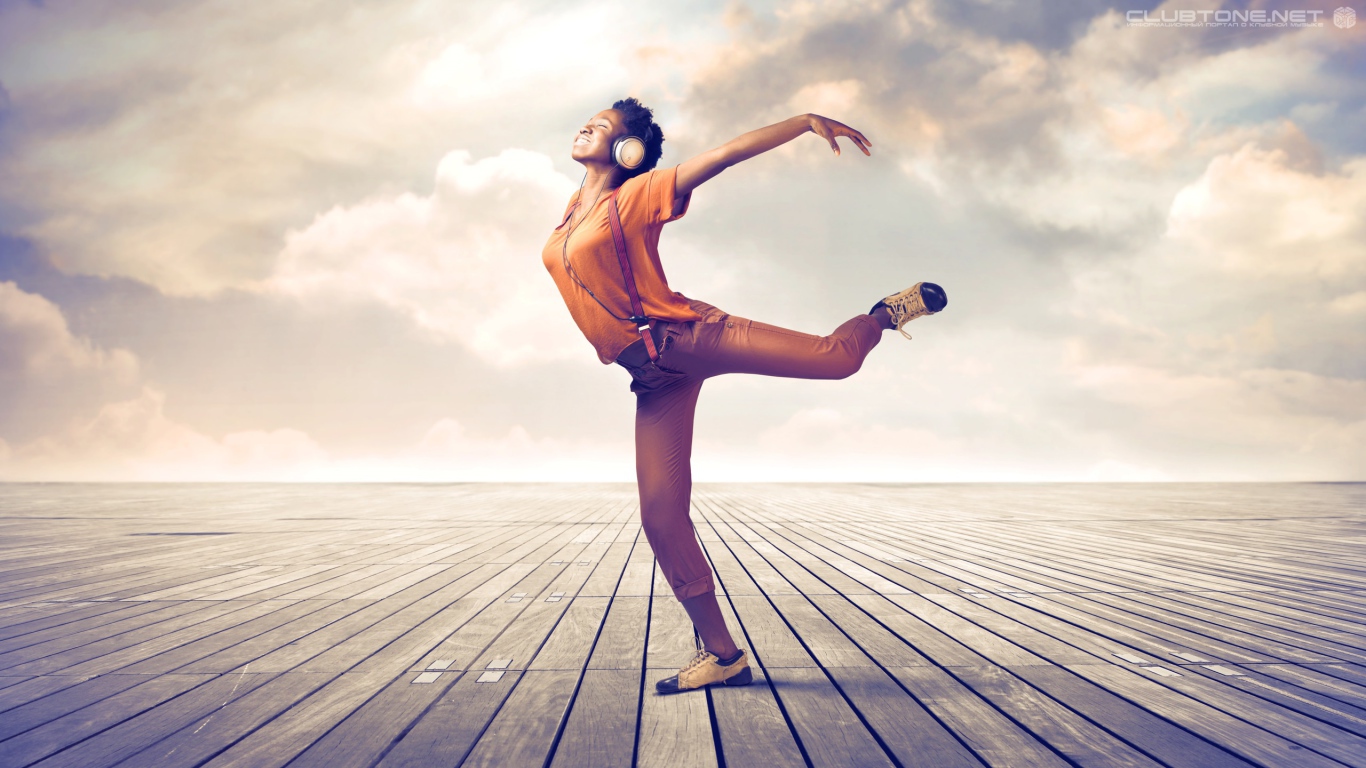 Балерина в наушниках