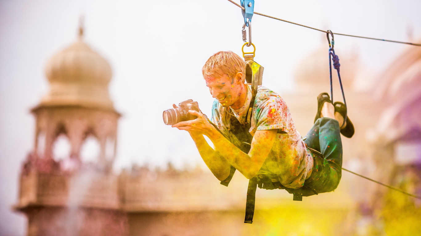 Фотограф на фестивале