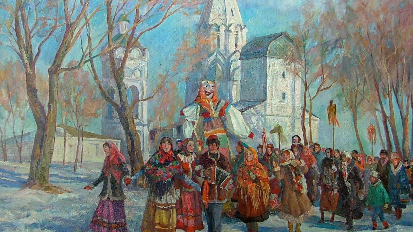 Празднование Масленицы в древней Руси