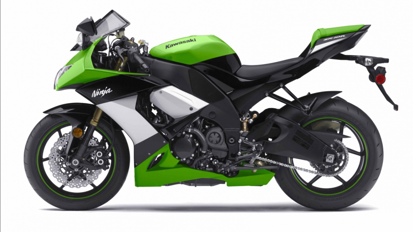 Мотоцикл Kawasaki Ninja ZX10R зеленый