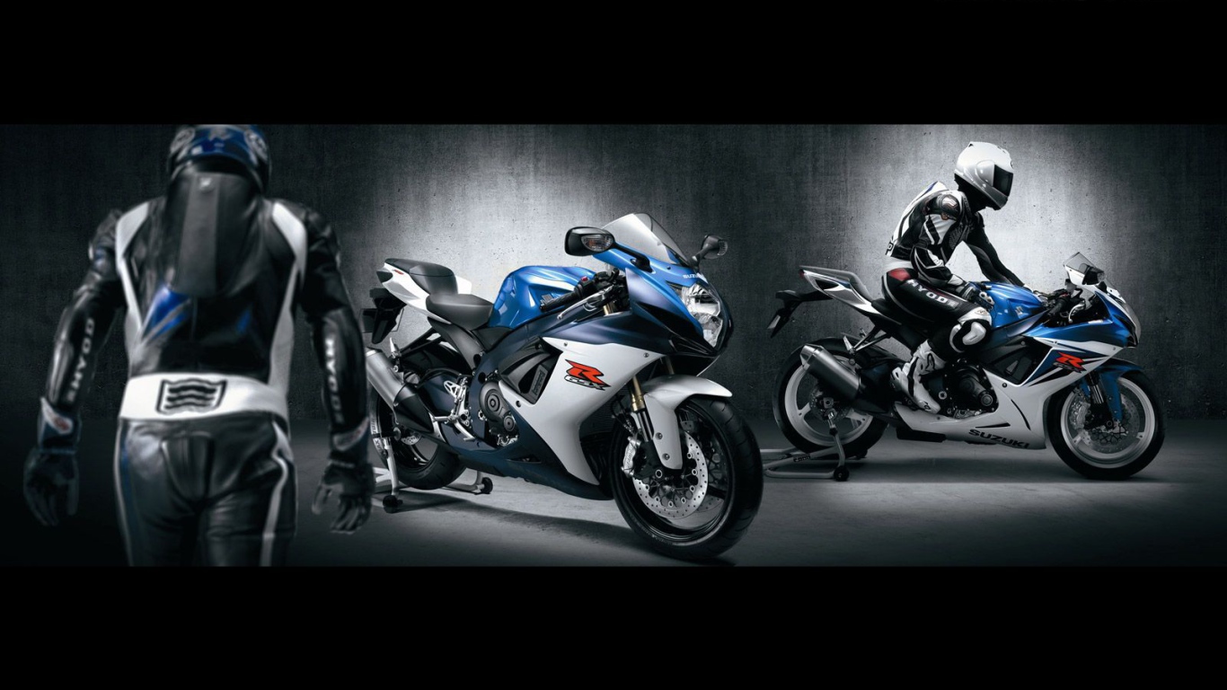 Новый мотоцикл на дороге Suzuki  GSX-R 600