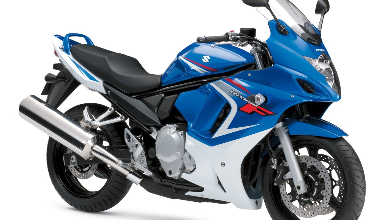 Синий мотоцикл Suzuki GSX 650F