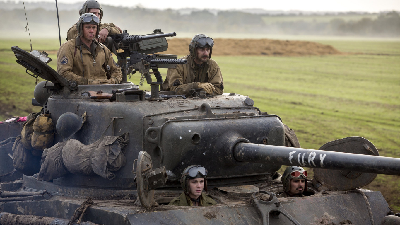 Брэд Питт в фильме Ярость