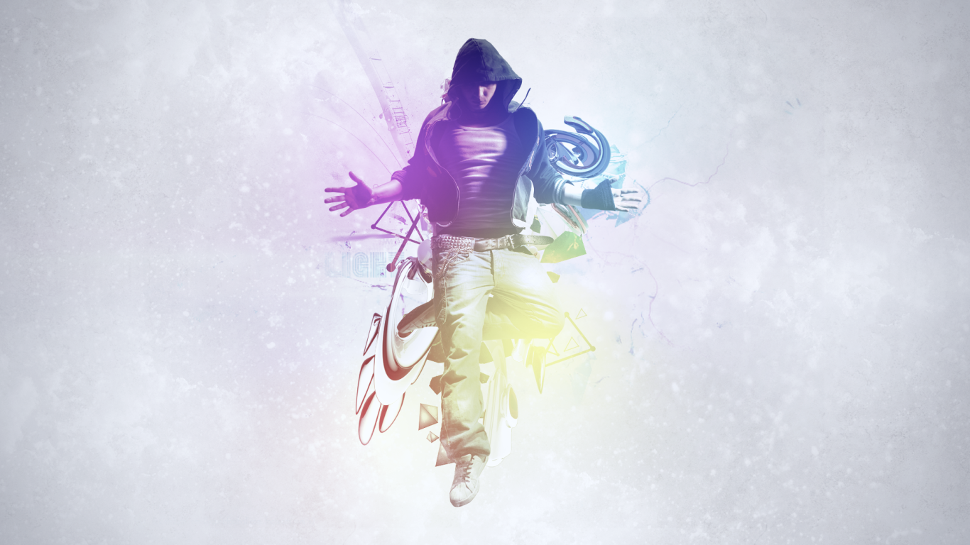 Молодой парень танцует