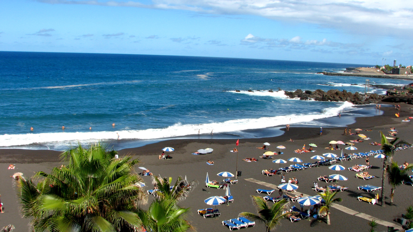 Отдых на черном пляже в Тенерифе