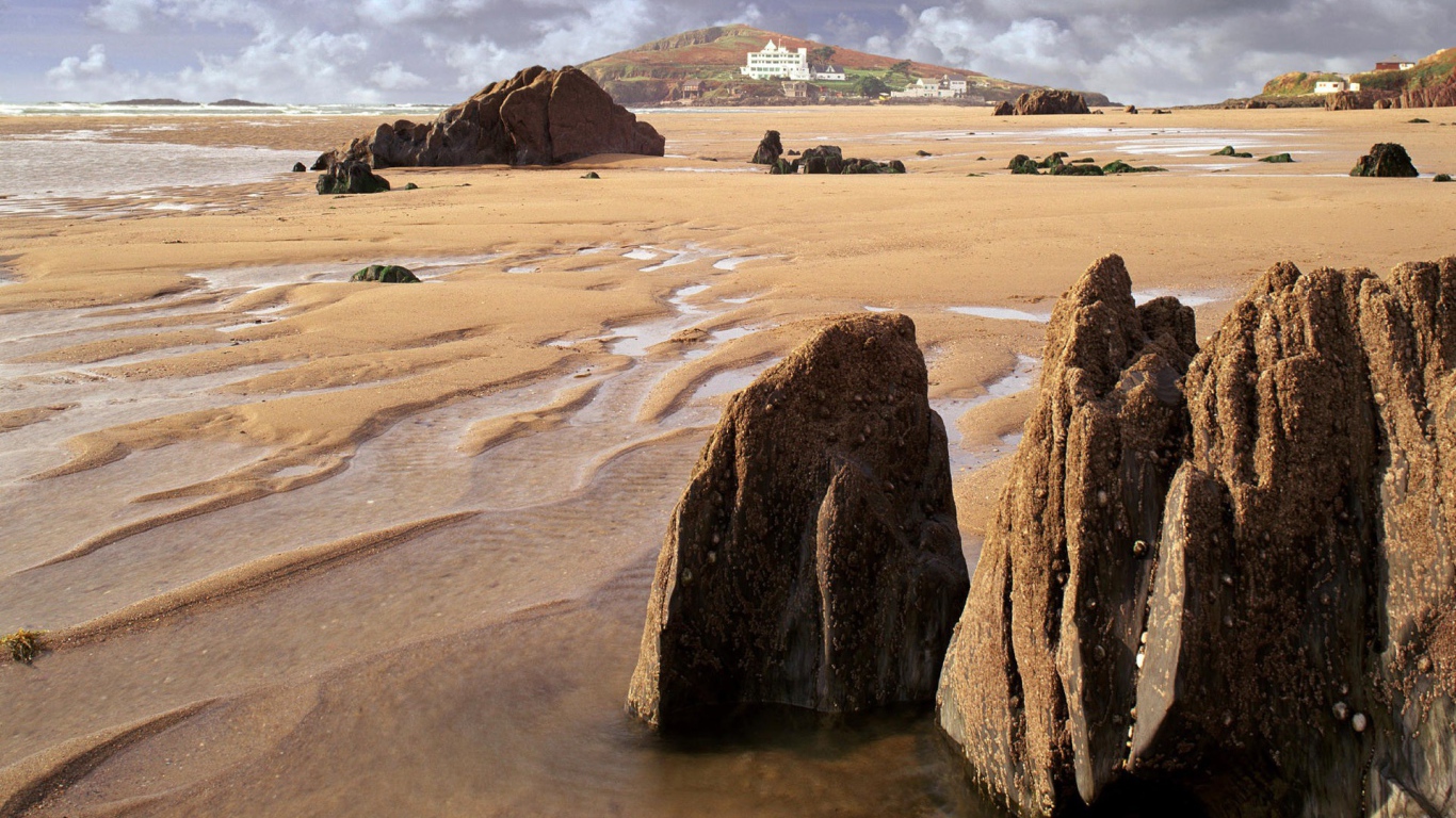 Пляж после отлива