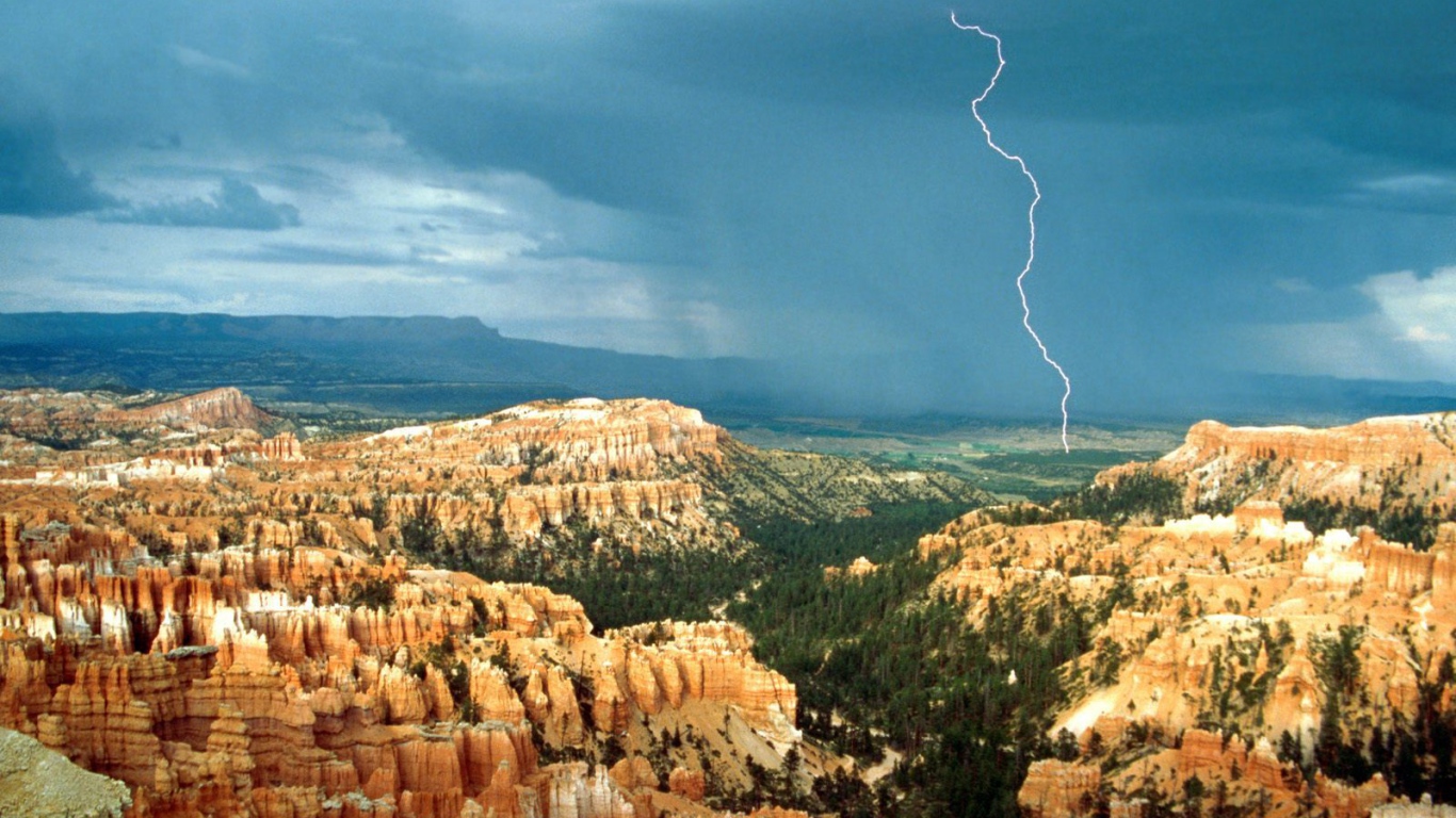 Молния ударила в землю