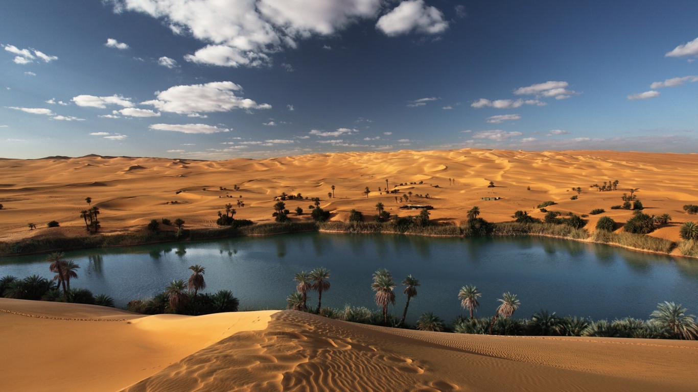 Оазис в пустыне Ливии