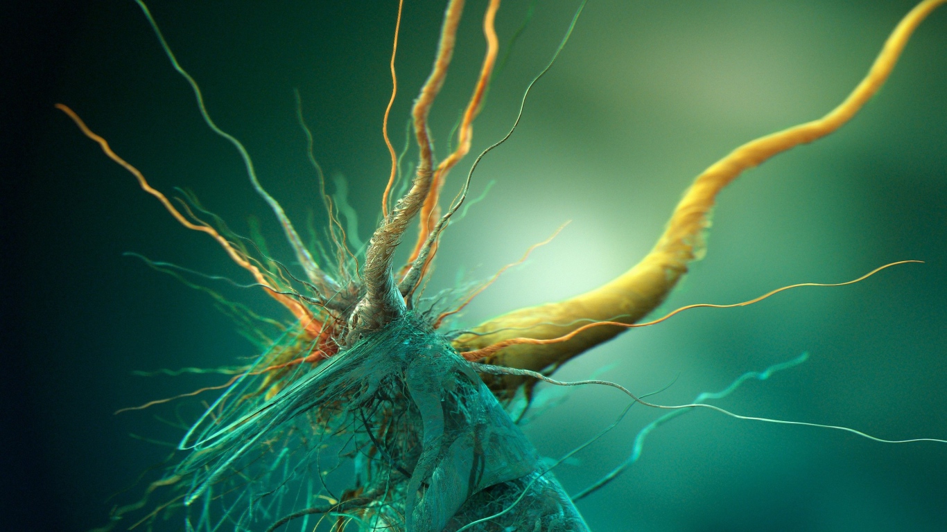 Бактерия под микроскопом