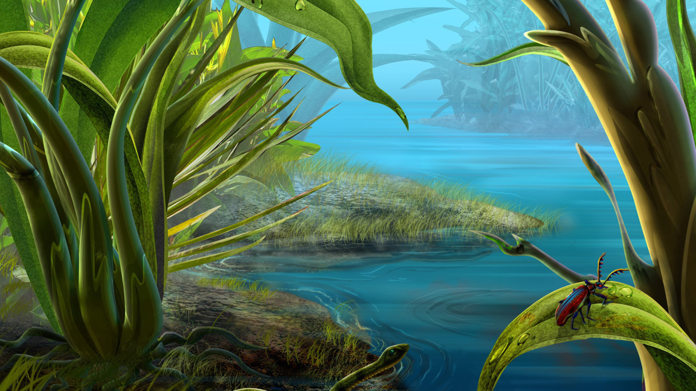 Рисунок древнего озера