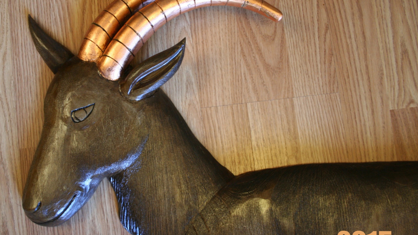 Новый Год 2015 деревянная коза