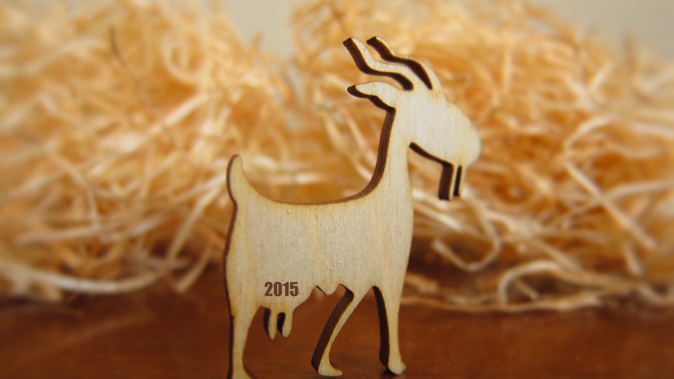 Деревянная коза на Новый Год