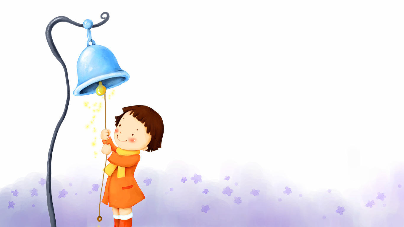 Девочка с колокольчиком