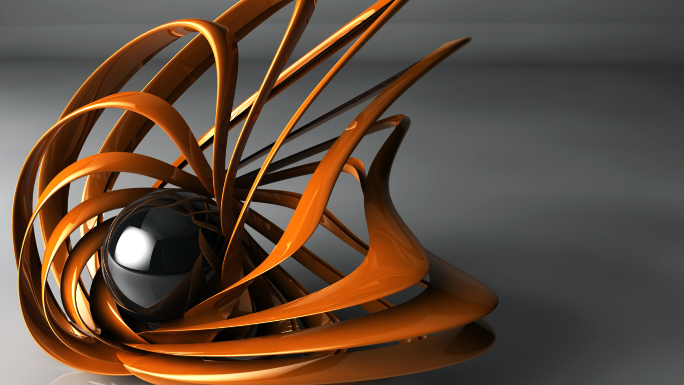 Абстрактный черный шар