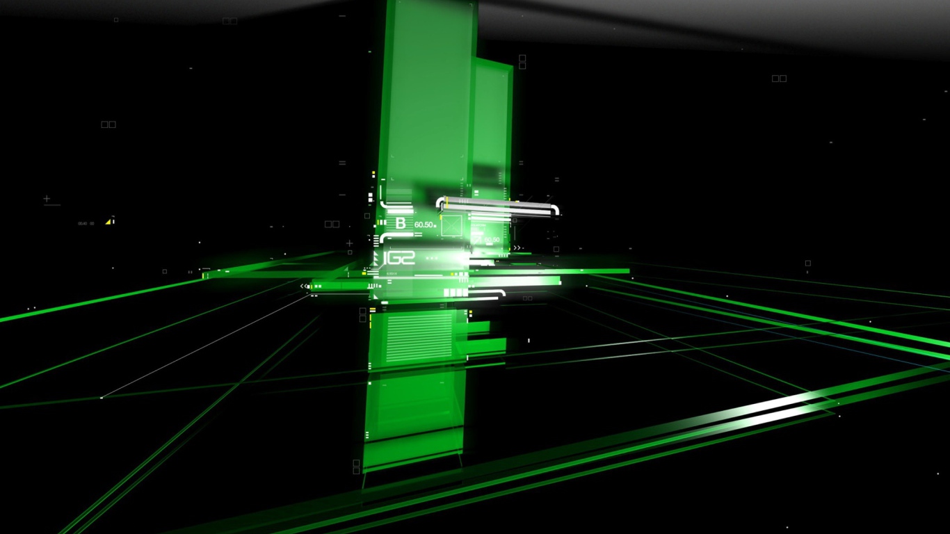 Абстрактные зеленые линии