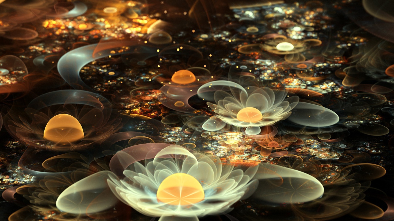 Абстрактные лилии и цветы