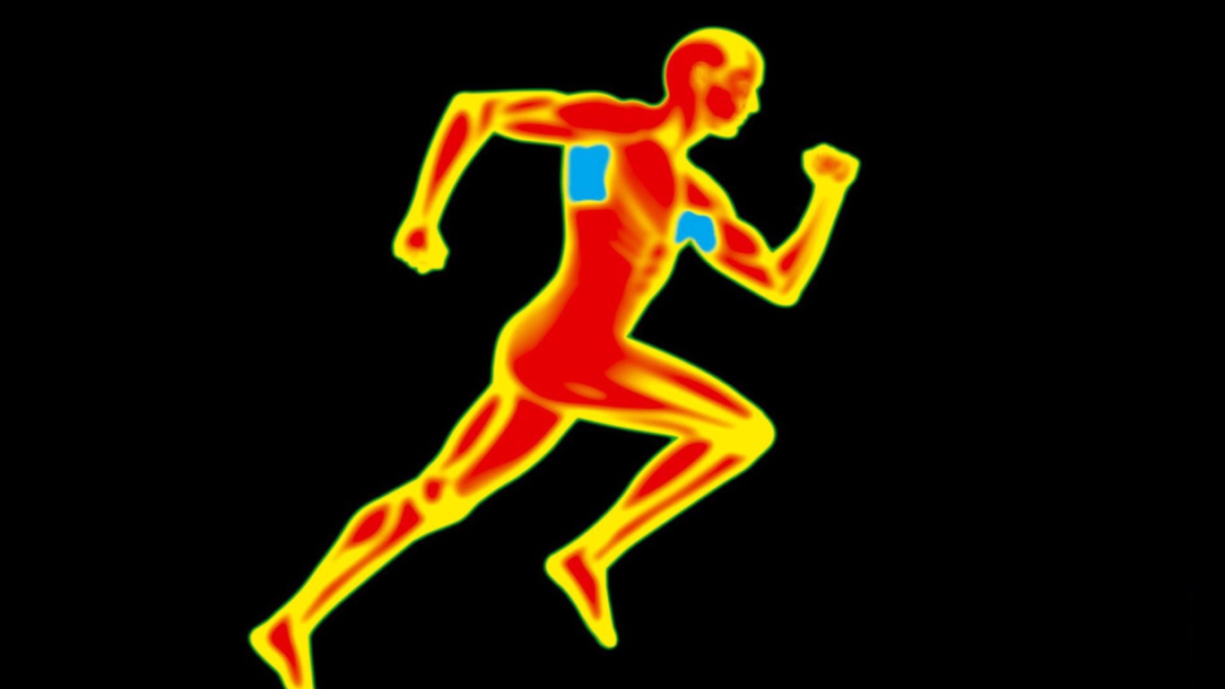 Термограмма бегущего человека