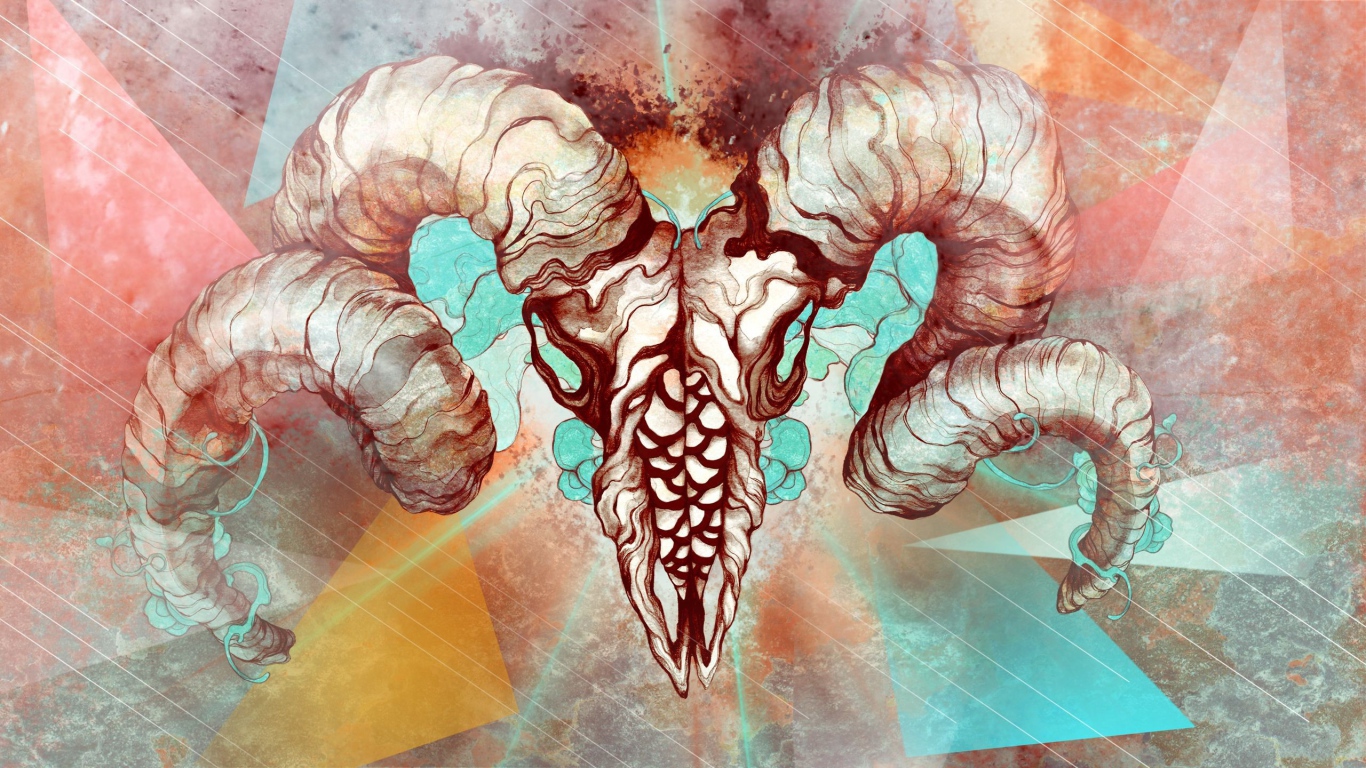 Череп с рогами