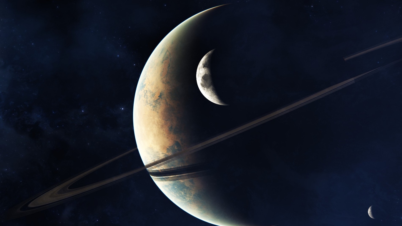 Гигантская планета со спутниками