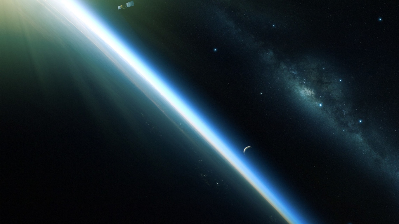 Лучи на чёрном фоне