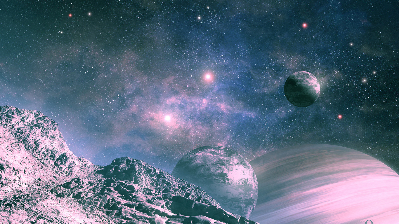 Ландшафт спутника планеты