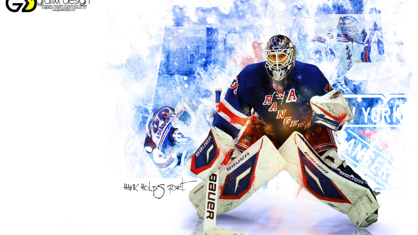 Хенрик Лундквист охраняет свой ворота