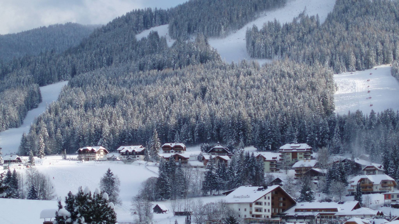 Дома на склоне на горнолыжном курорте Бад Кляйнкирххайм, Австрия